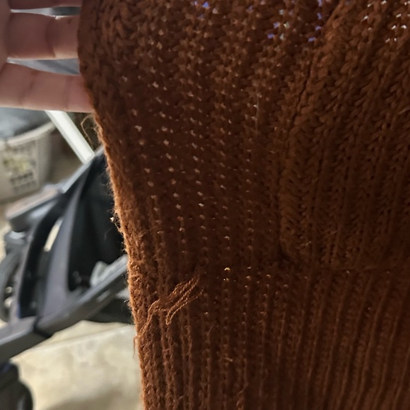 Fashion nova curve burnt orange cardigan with hood - Picture 4 of 5